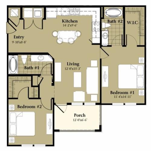 3 Bed 2 Bath Apartment In Orlando Fl Sanctuary At