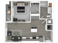 1 Bedroom Floor Plan | Apartments For Rent In Edgewood WA | 207 East