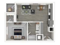 1 Bedroom Floor Plan | Apartments For Rent In Edgewood WA | 207 East