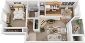 wyeast pointe 1 bedroom apartment floor plan copper