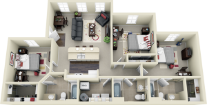3 Bedroom Floor Plan
