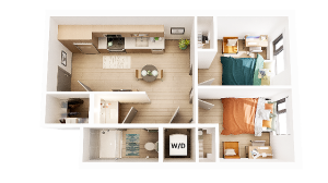 2 Bedroom 1 Bathroom B2
