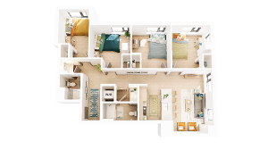 4 Bedroom 2 Bathroom D4