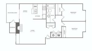 Two Bedroom / One Bath Renovated | 2 bed 2 bath | 878 sq ft