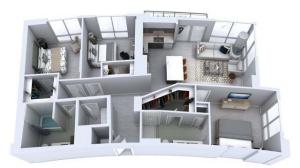Three Bedroom Two Bath (1,364)