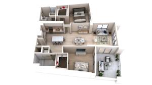 Two Bedroom Two Bath (1,371)