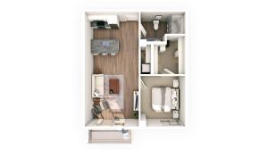 1 Bed / 1 Bath - 634 SF