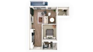 Junior 1 Bed / 1 Bath - 687 SF