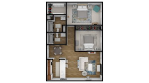 Bellemont Victoria II Two Bedroom - 2 Bed 2 Bath 1033 Sq Ft