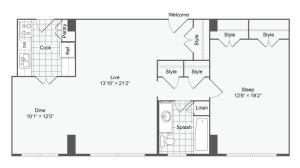 Floor Plan Image | Apartments Near Johns Hopkins | The Social North Charles