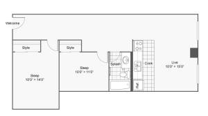 Floor Plan 13 | Denver Colorado Apartments | Renew on Stout