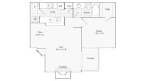 Floor Plan Layout | ReNew North Park Apartment Homes for Rent in Midland TX 79707