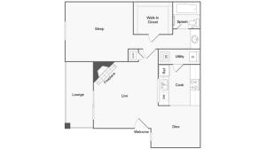 Floor Plan Image | ReNew Andrews Apartment Homes for Rent in Midland TX 79707