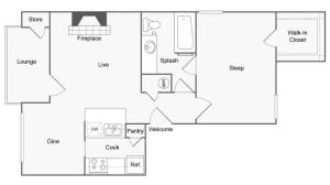 Floor Plan Image | ReNew Andrews Apartment Homes for Rent in Midland TX 79707