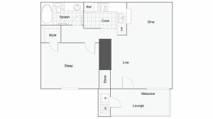 Floor Plan Layout | ReNew Fairmont Park Apartment Homes for Rent in Midland TX 79707