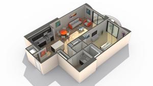 1 Bedroom Floor Plan | Apartments in Wheaton IL | ReNew Wheaton Center