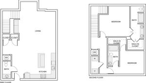 1903 sqft 2 bed 2.5 bath townhome