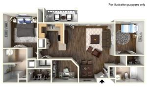 B2 | 2x2 | 1228 sq ft