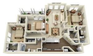 3 Bedroom | 2 Bath | 1364 SF