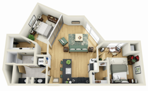 Floor Plan 17 | 1 Bedroom Apartments Minneapolis MN | Solhaus Apartments