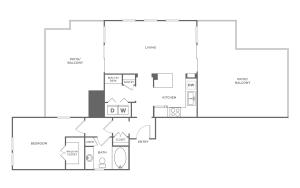 Glenwood Penthouse | 1 bed 1 bath | from 1579 square feet