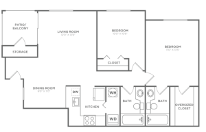 Juno | 2x2 | 970 SF