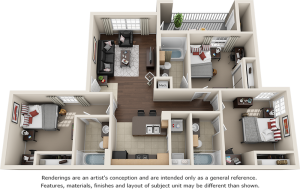 Oteill 3 bedrooms 3 bathrooms floor plan