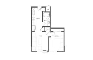 1X1 645 sq. ft