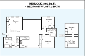 4 bed 2 bath, 1,400 square feet | Shippensburg, PA | Maverick Apartments