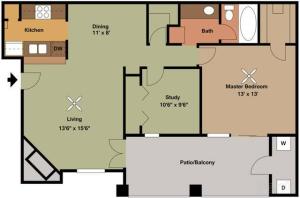 2 bedroom floorplan