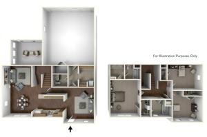 3 Bdrm Floor Plan | camp lejeune housing | Atlantic Marine Corps Communities at Camp Lejeune