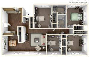 Floor Plan 3 | Military Housing Beaufort SC | Atlantic Marine Corps Communities at Tri-Command
