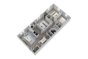 3 Bedroom Floor Plan | Newark DE Apartments | Hunters Crossing