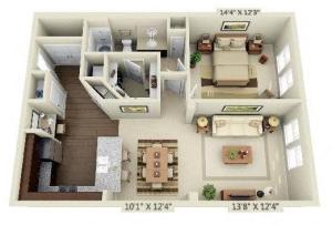 1 Bedroom | 1 Bath | 942 SF