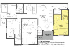 u-Shape kitchen layout