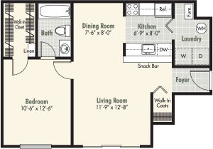 1 Bedroom - 1 Bath
