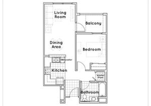 Morning Glory floor plan - 601 square feet - 1 bed, 1bath