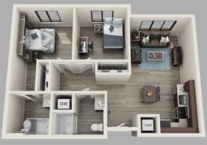 2 BED / 2 BATH