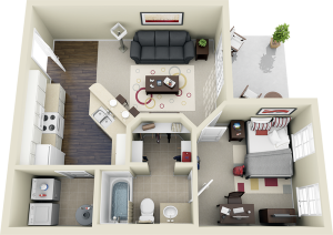 1 Bedroom Floor Plan