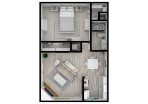 PPV A3L&A3P - One Bed One Bath 651 SqFt