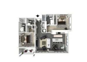 2 bedrooom floor plan