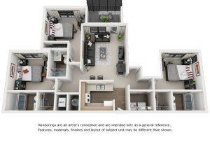3 Bedroom 3 Bathroom Bungalow floor plan