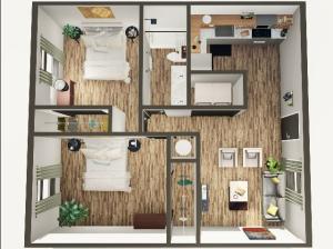 2 bedroom floor plan