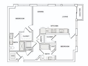 B09 2 bedroom floor plan