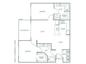 B3R | 2 bed 2 bath | from 1107 square feet