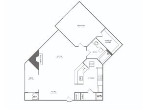 A3-RP | 1 Bed 1 Bath | 800 sq ft