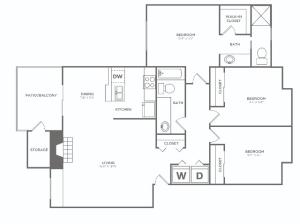 Three Bedroom / Two Bath | 3 bed 2 bath | 1109 sq ft