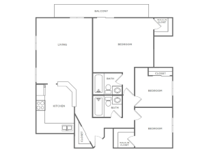3 Bedroom 2 Bathroom C1r | from 1300 sq ft