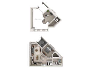 A1M | 1 bed 1 bath | from 825 square feet