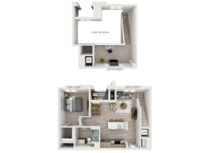 A5M | 1 bed 1 bath | from 939 square feet